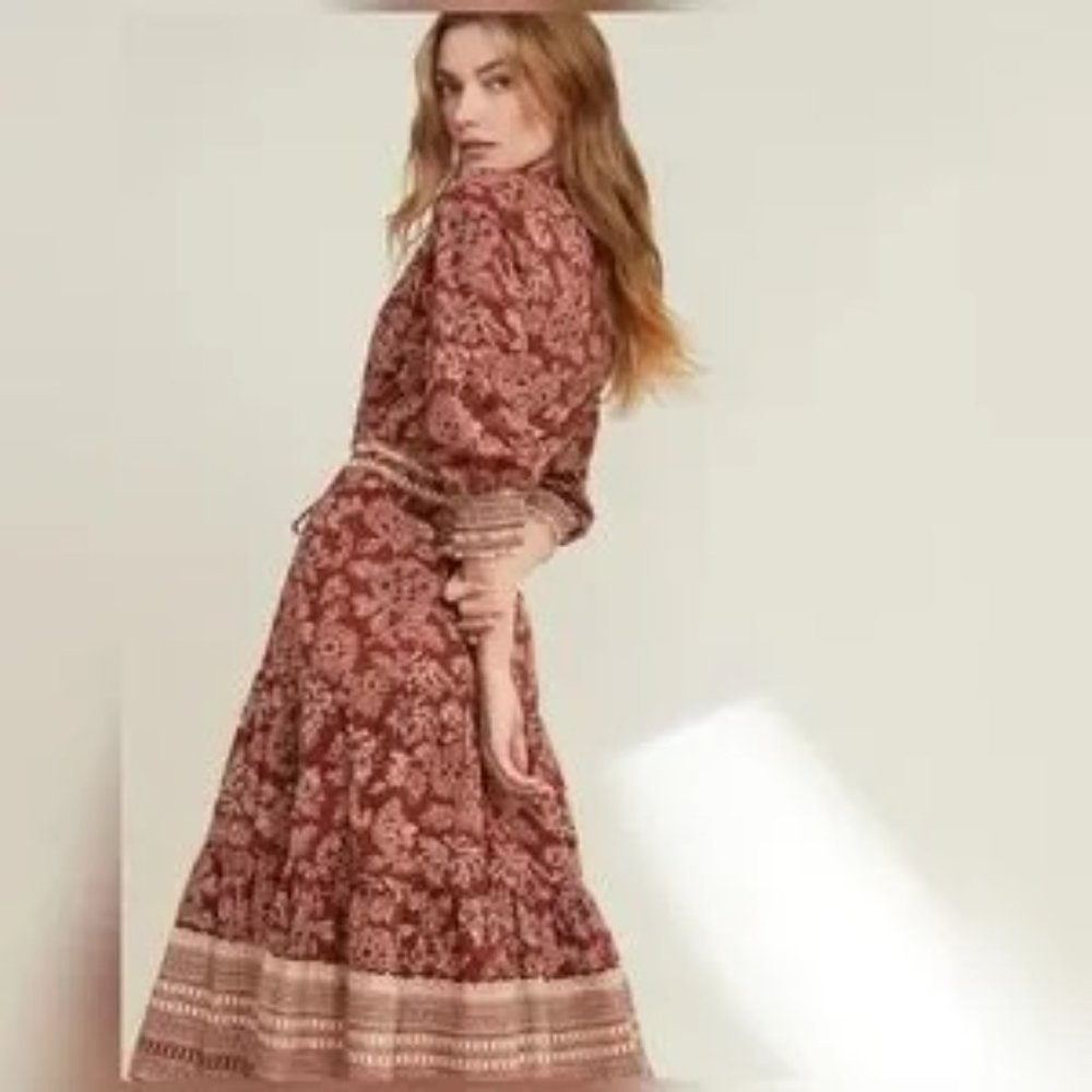 VERONICA BEARD Swedie Dress Rust